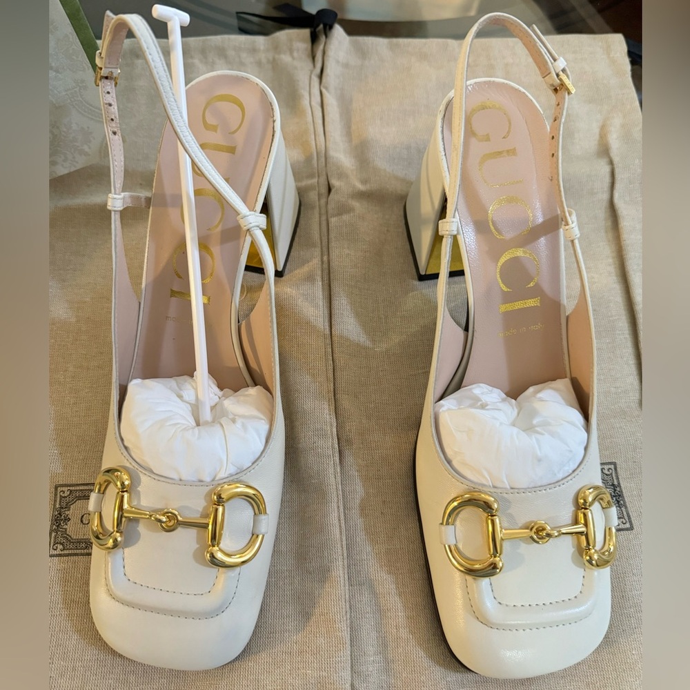 Gucci Baby Horsebit Slingback pumps